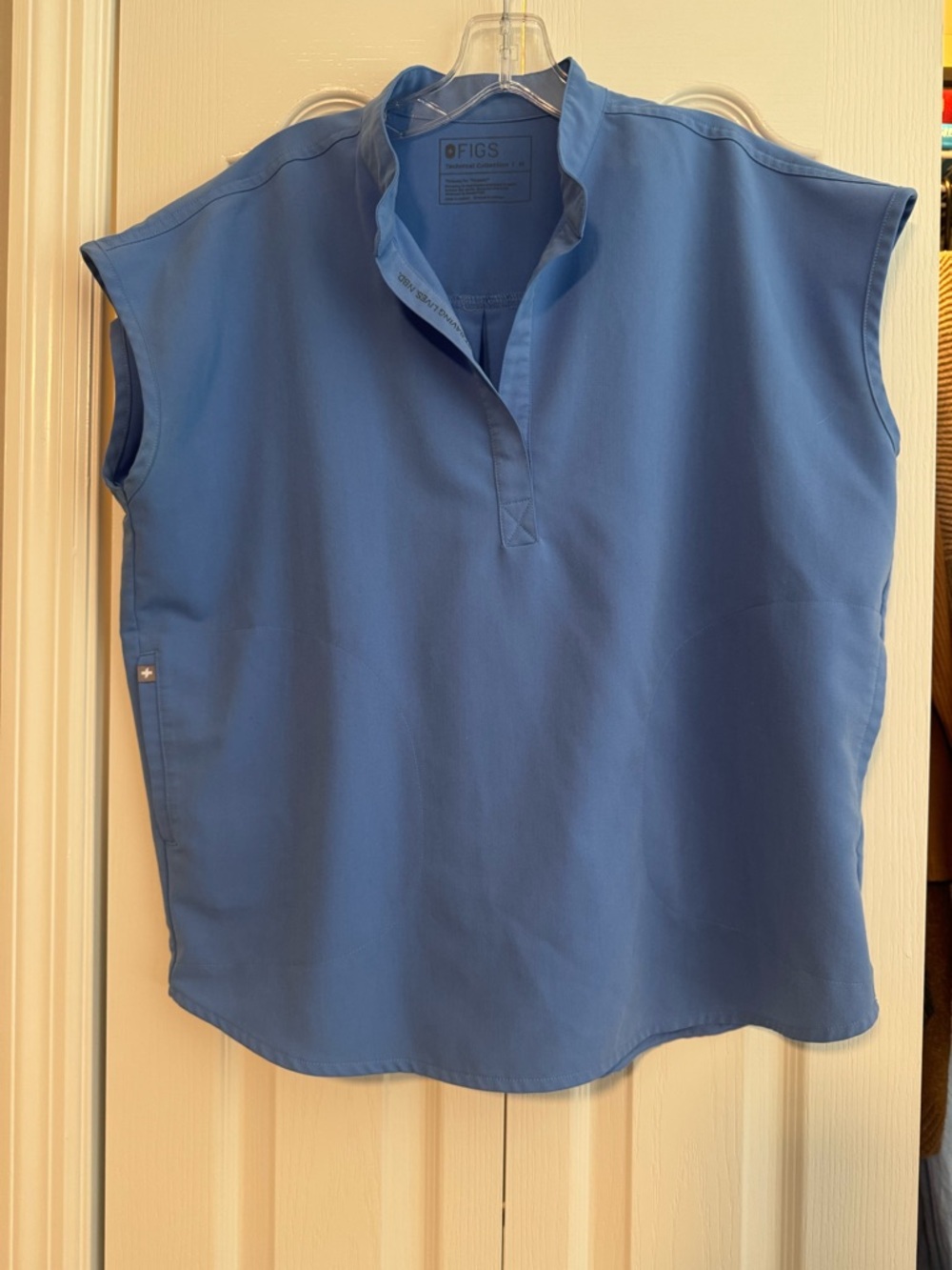 FIGS Women's Slate Blue Sleeveless Tunic Top